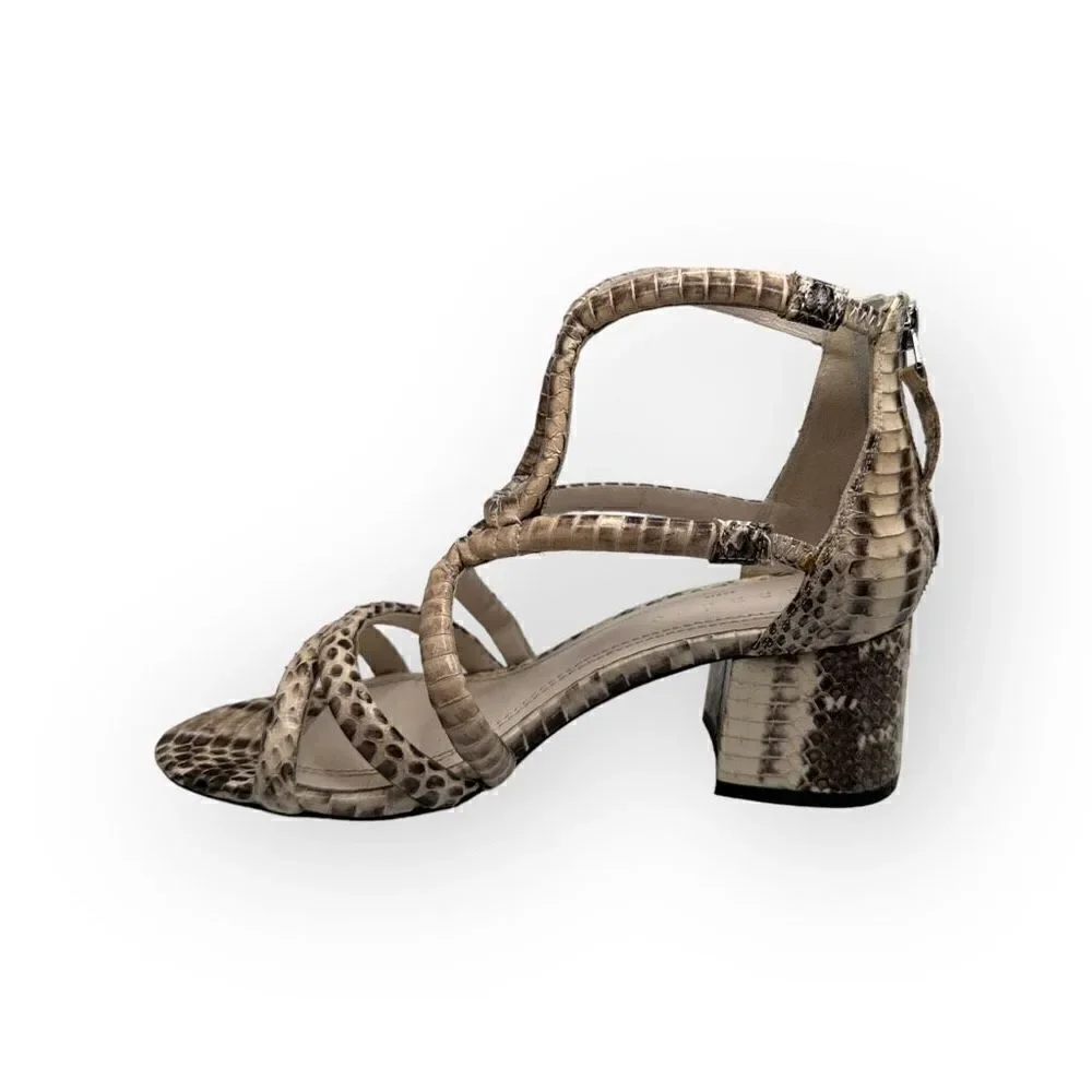 Sandro Paris Absolute Sandals masked water-snake leather eu 36 or US 5.5 6cm blo